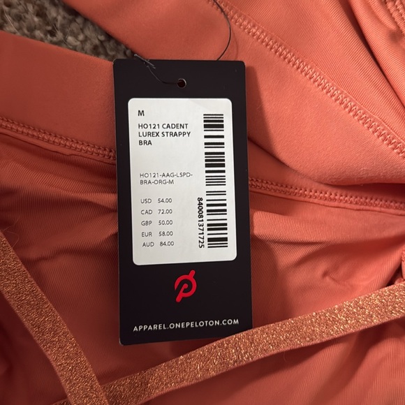 Peloton Cadent Lurex Strappy Bra NWT size M - Picture 5 of 6